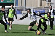 Julio Álvarez y Acuña en un entrenamiento de esta semana en la Ciudad Deportiva.-Valentín Guisande