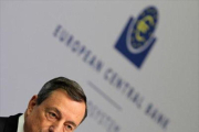 El presidente del BCE, Mario Draghi, ayer, Fráncfort.-AFP/DANIEL ROLAND