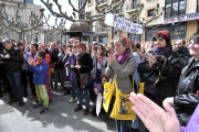 Inauguración de la placa en la plaza de las Mujeres.-V.G.