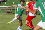 El San José cuenta sus partidos por victorias tras ganar al Briviesca en el campo de San Juan. MARIO TEJEDOR