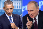 Barack Obama y Vladimir Putin.-AFP