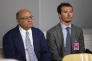 El expresidente de la CEOE  y de Confederacion Empresarial de Madrid, Gerardo Diaz Ferran, junto al ultimo director de Viajes Marsans,  Ivan Losada, comparecen ante la Audiencia Nacional.-ZIPI POOL