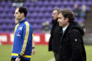 Jagoba Arrasate durante el partitdo en Zorrilla.-MIGUEL ÁNGEL SANTOS