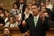 Xavier Garcia Albiol en la segunda sesión del debate de investidura en el Parlament.-