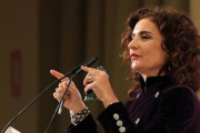 María Jesús Montero, durante su intervencion en el Foro Cinco Días.-BALLESTEROS (EFE)