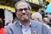 Quim Torra, durante una visita a Girona-ROBIN TOWNSEND / EFE