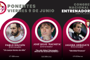 Cartel anunciador de las ponencias de los tres ex entrenadores del Numancia.