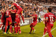 El Numancia busca esta tarde su tercera victoria consecutiva en Liga. -