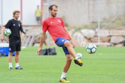 Stuani, en un entrenamiento.-EL PERIÓDICO