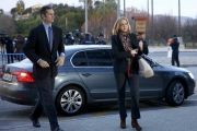 La infanta Cristina y su marido, Iñaki Urdangarin, a su llegada a los juzgados, en Palma, este lunes.-REUTERS