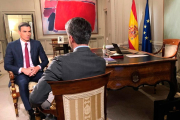 Sánchez, en su entrevista con TVE.-EFE