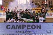 Elche Salesianos en el momento de levantar la copa en Los Pajaritos como campeón de España infantil. HDS