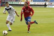 El lateral izquierdo del Numancia, Dani López. / ÁLVARO MARTÍNEZ-