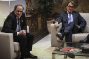 Quim Torra y Artur Mas.-EL PERIÓDICO