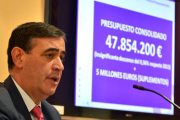 Antonio Pardo durante la presentación del proyecto presupuestario. / ÁLVARO MARTÍNEZ-