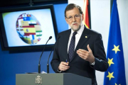 El presidente Mariano Rajoy, ayer, en Bruselas.-EFE / HORST WAGNER