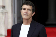 Antonio Banderas, el jueves, en la presentación en Londres de ’Dolor y gloria’.-AP / GRANT POLLARD