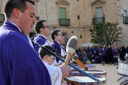 Uno de los actos que preludian la Semana Santa de Almazán es la Exaltación del Tambor, la Corneta y el Bombo ‘Villa de Almazán’, que este año ha llegado a su sexta edición.-