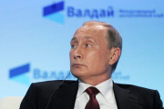 El presidente de Rusia, Vladímir Putin durante su participación en el foro internacional de debate "Valdái". celebrado en Sochi.-MICHAEL KLIMENTYEV / EFE