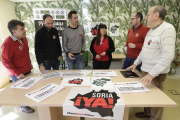 Miembros de la plataforma Soria Ya, que continuará sus acciones para revertir el problema de la despoblación.-LUIS ÁNGEL TEJEDOR
