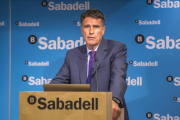 Jaume Guardiola, durante una presentación de resultados de la entidad-FERRAN SENDRA