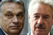Combo de imágenes de Orbán (izquierda) y Asselbon.-AFP / THIERRY CHARLIER / JOHN THYS