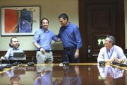 Iglesias y Sánchez, durante el encuentroque mantuvieron ayer en el Congreso.-DAVID CASTRO
