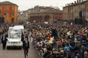 El papa Francisco en su visita a Carpi, Italia.-VICENZO PINTO