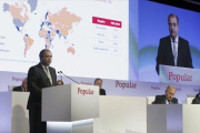 Ángel Ron, presidente del Banco Popular, en la junta general de accionistas.-EFE / PACO CAMPOS