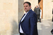 El vicepresidente del Govern, Oriol Junqueras, en el Palau de la Generalitat.-DANNY CAMINAL