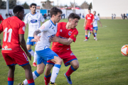 El derbi soriano llega a las primeras de cambio en Tercera, en la imagen el choque del año pasado en La Arboleda. GONZALO MONTESEGURO