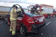 Estado en el que quedó coche accidentado.-HDS