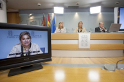 Rueda de prensa posterior al Consejo de Gobierno, en el que han participado la vicepresidenta de la Junta, Rosa Valdeón y la consejera de Hacienda Pilar del Olmo-Ical
