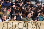 Concentración del Sindicato de Estudiantes en Ponferrada contra el decreto 3+2 de grados de la universidad-Ical