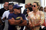 Maradona, en una imagen del pasado mes de mayo, a su llegada a un congreso futbolístico.-RAAD ADAYLEH / AP