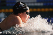 Yusra Mardini, durante uno de los entrenamientos en Berlín.-ALEXANDER HASSENSTEIN / COI