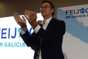 Alberto Núñez Feijóo, en septiembre del 2016, durante la anterior campaña de las elecciones gallegas.-AFP / MIGUEL RIOPA