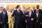 El presidente del Gobierno, Mariano Rajoy, en la inuguración de la cumbre antiterrorista de la ONU en Madrid.-Foto: AFP / JAVIER SORIANO