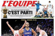 La primera portada de 'L'Équipe' en pequeño formato, dedicada a la victoria de España sobre Francia en el Eurobásquet.-