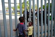 Los niños africanos en el Instituo Nacionalde Migración en la frontera sur de México.-REUTERS