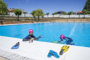 Piscina de San Andrés, ayer. MARIO TEJEDOR