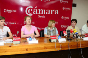 Krugova, Kovalenko, Romanova, Sánchez Barreiro y Santamaría presentan el programa. /Á.M.-