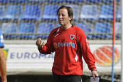 El técnico del Numancia, Juan Antonio Anquela. / V. GUISANDE-