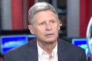 Gary Johnson, candidato del partido libertario de EEUU, durante la entrevista.-