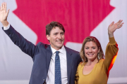 Justin Trudeau y su esposa, Sophie Grégoire.-AP / RYAN REMIORZ