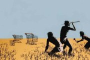 Trolley Hunters, uno de los grabados de Banksy.-