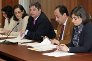 Molinuevo, Montes, Díez, López y Gutiérrez durante la presentación del balance del Plan Norma.-VALENTÍN GUISANDE