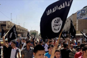Partidarios del Estado Islámico en una manifestación en Mosul en junio del 2014.-AP PHOTO
