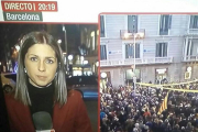 Captura del directo de cuatro sobre las manifestaciones contra Felipe VI-EL PERIÓDICO