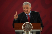 Andrés Manuel López Obrador, presidente de México en una conferencia de prensa.-AFP